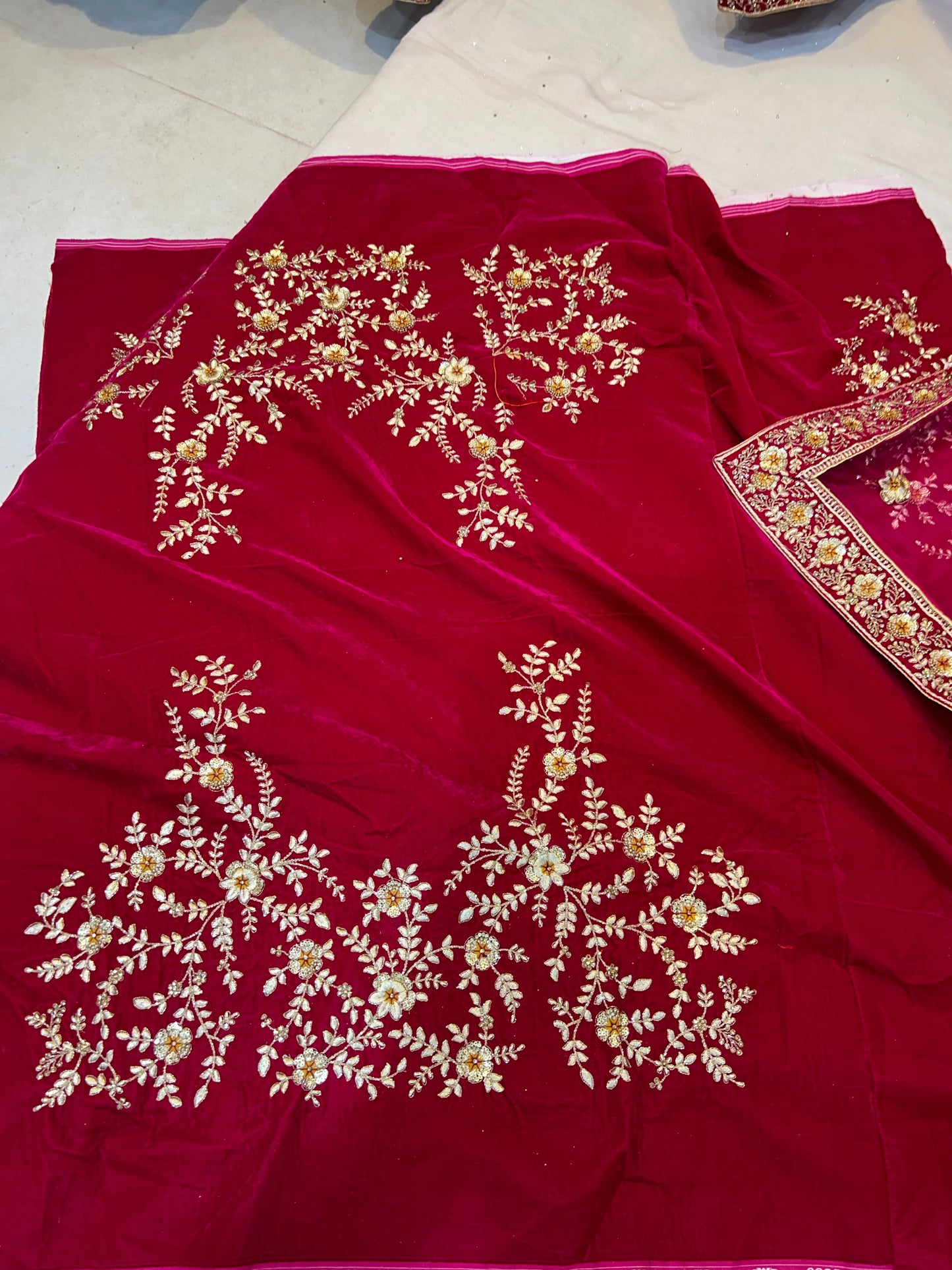 Dark pink bridal Heavy lehenga