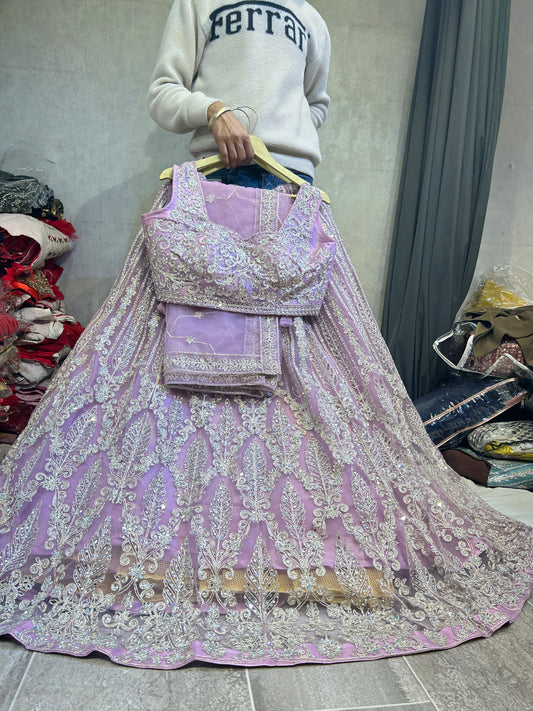 Gorgeous pink crop top lehenga