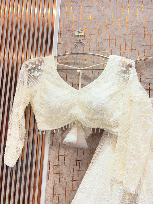 Golden Brown Mustard Double Shade Monotone Crop Top Lehenga