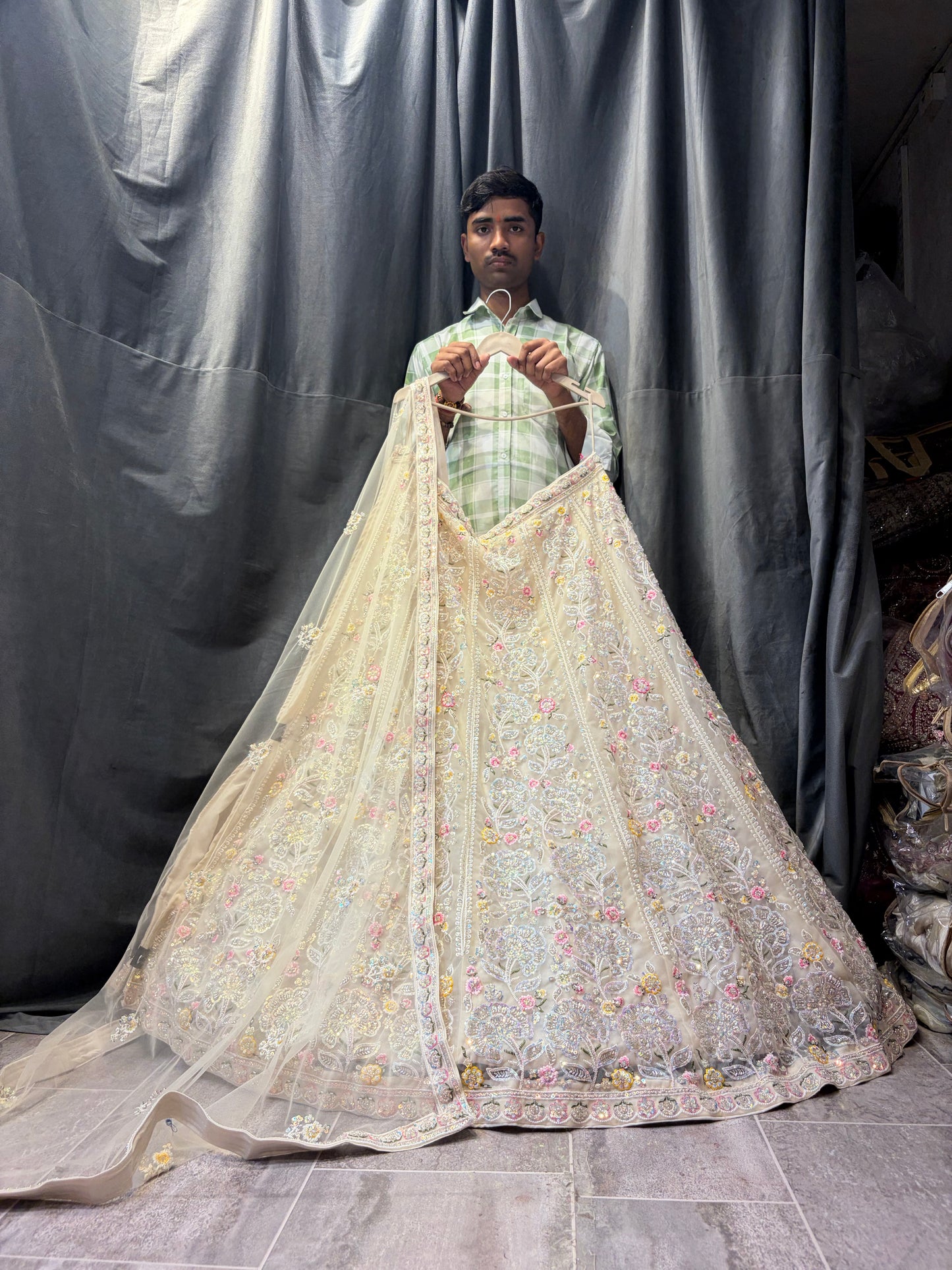 Chiku golden Lehenga
