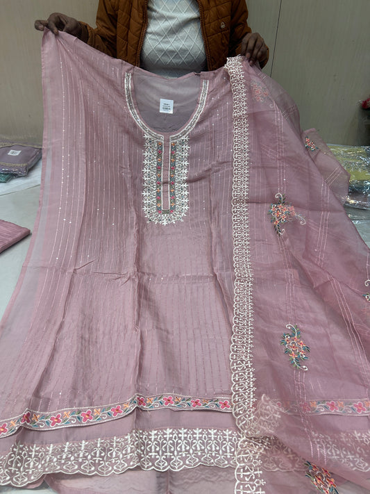 Pink Fancy women Unstitched Suit