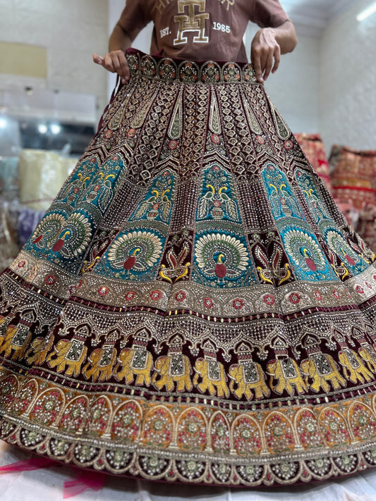 Lovely peacock bridal lehenga