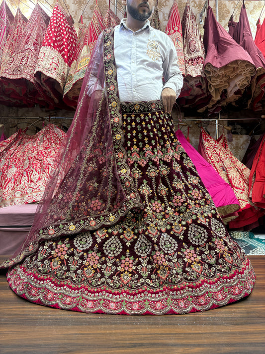 Fabulous maroon bridal Lehenga