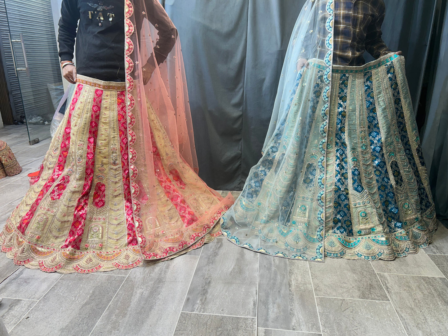 Elegant golden red lehenga