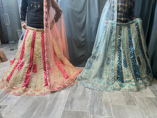 Elegant golden red lehenga