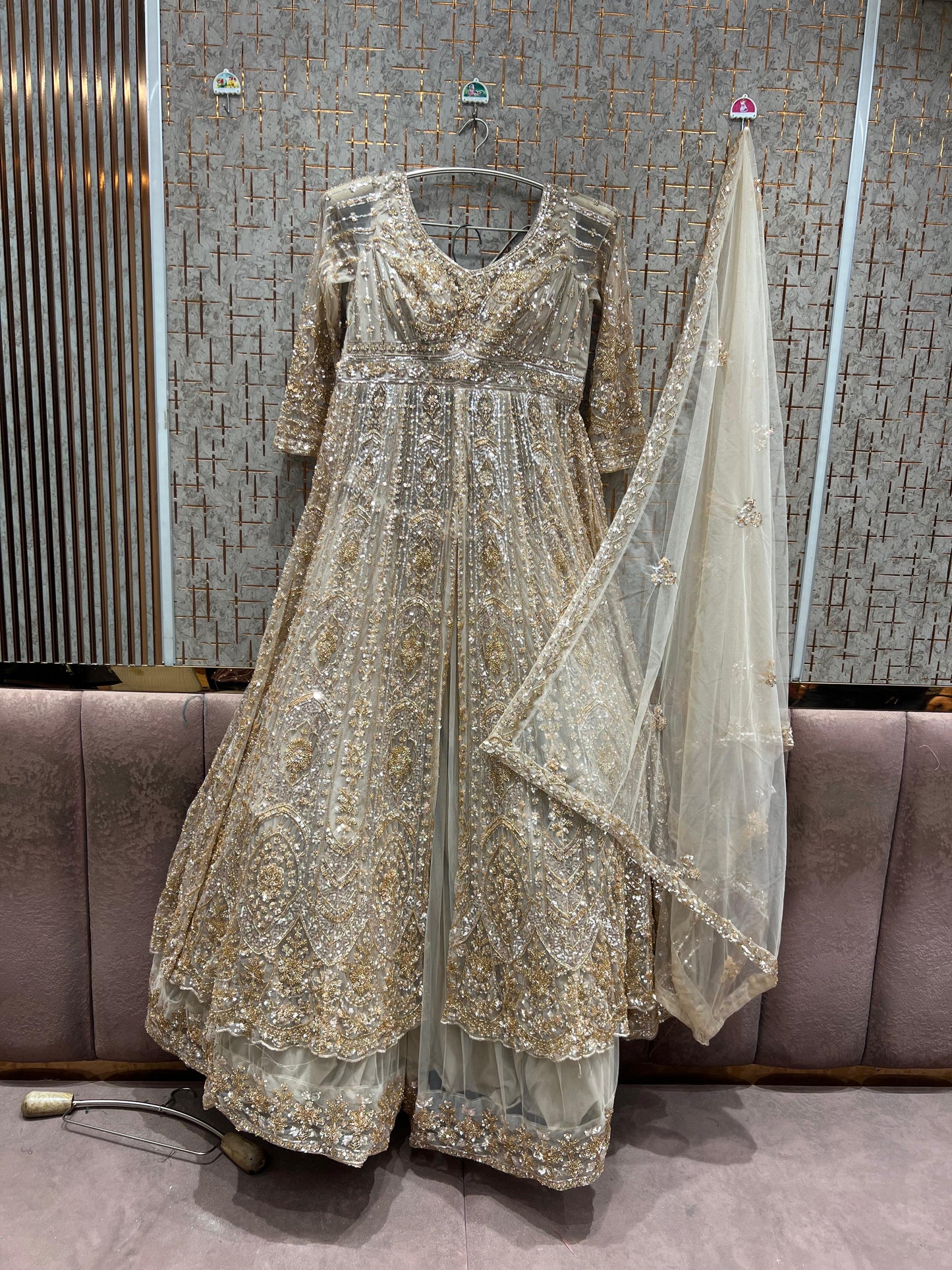 Orange Long Farshi Garara Indo Western Dress (Copy)