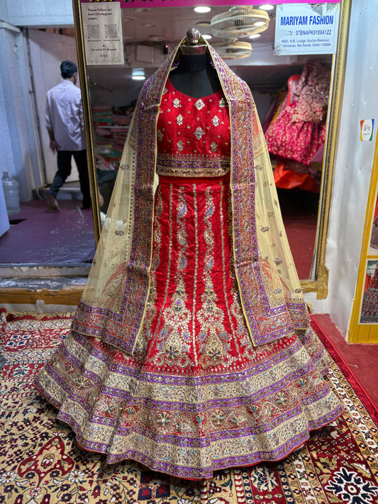 Tremendous rani pink bridal Lehenga