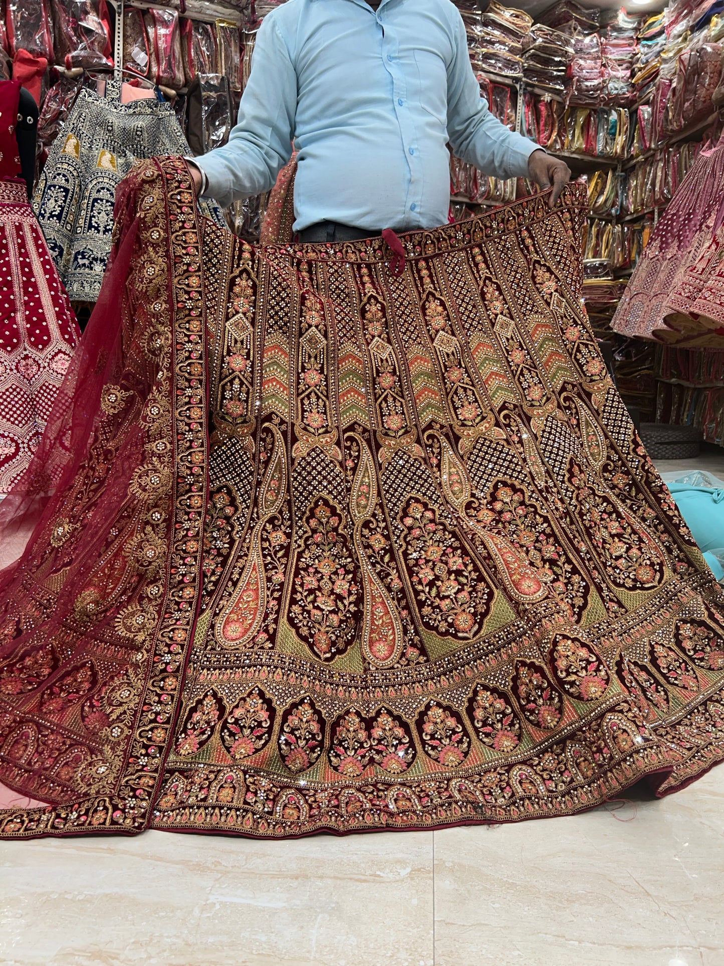 Maroon Bridal Lehenga