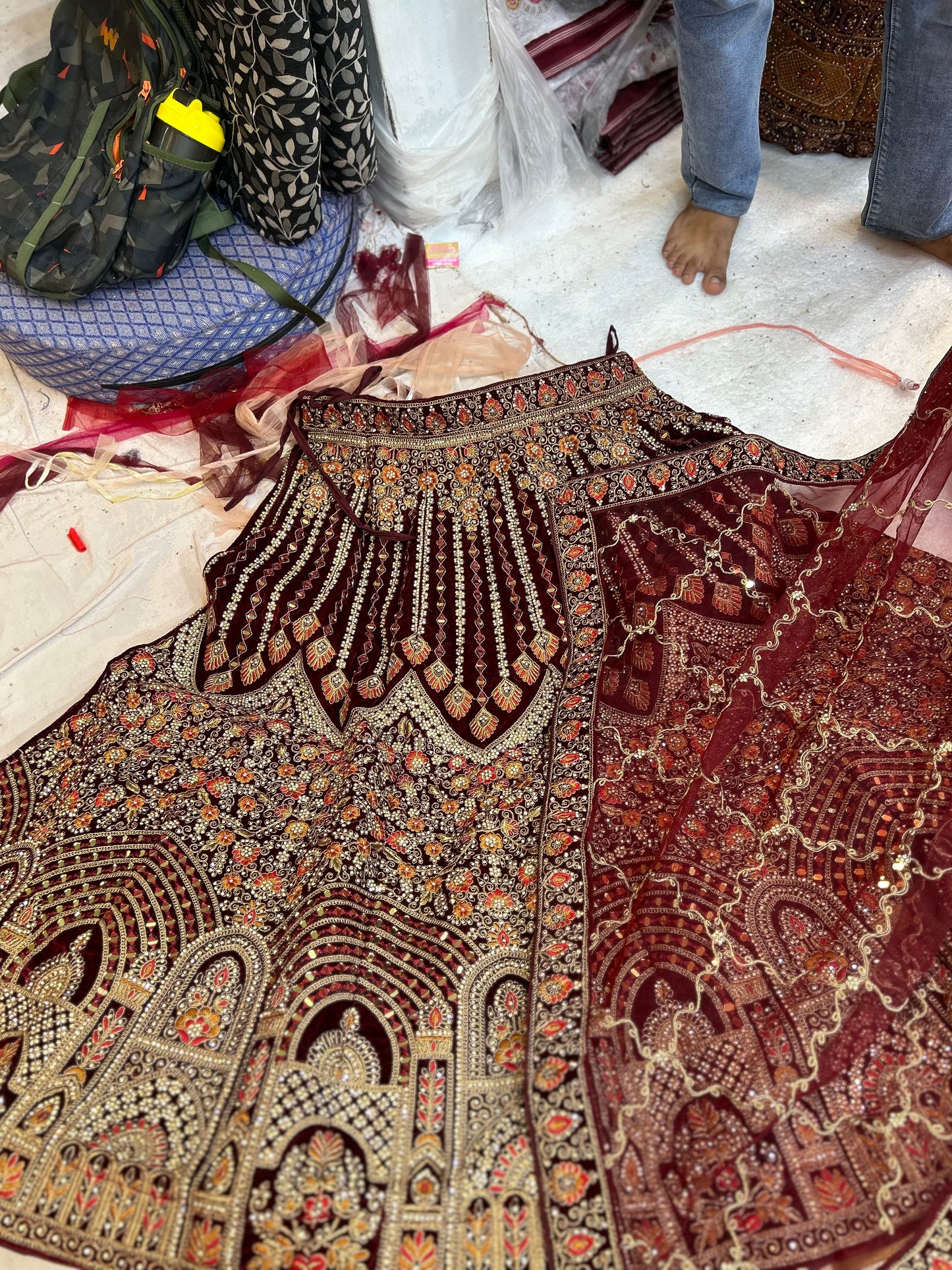 Fabulous maroon bridal lehenga