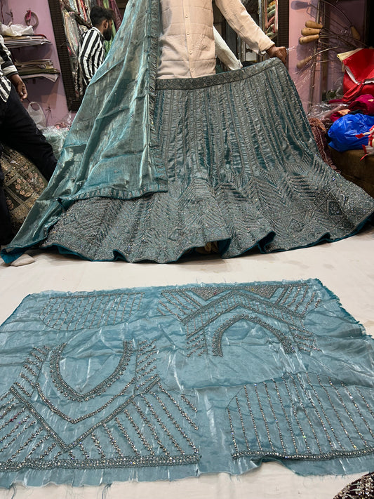 Lehenga celeste intenso