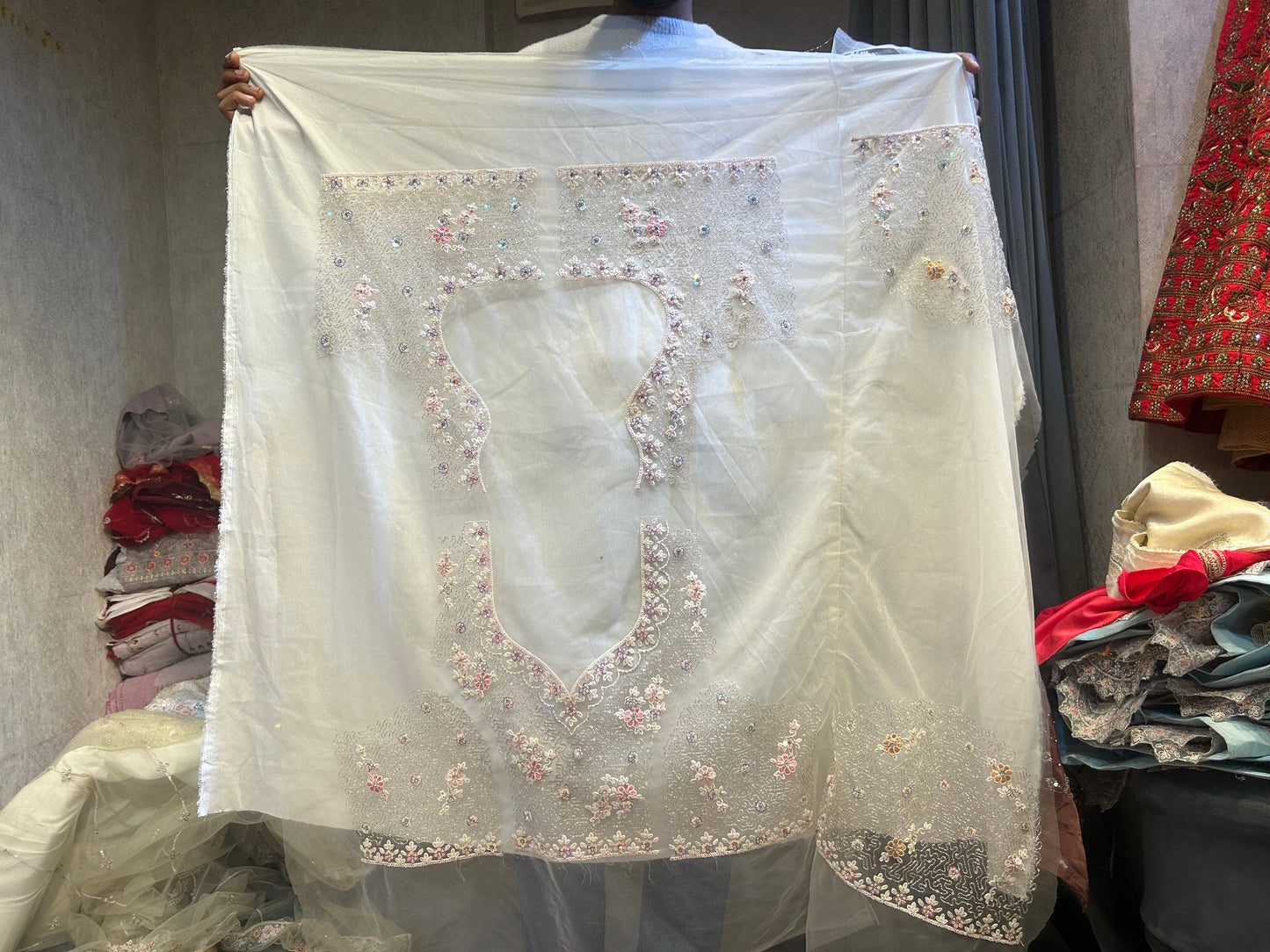 Astonishing white lehenga