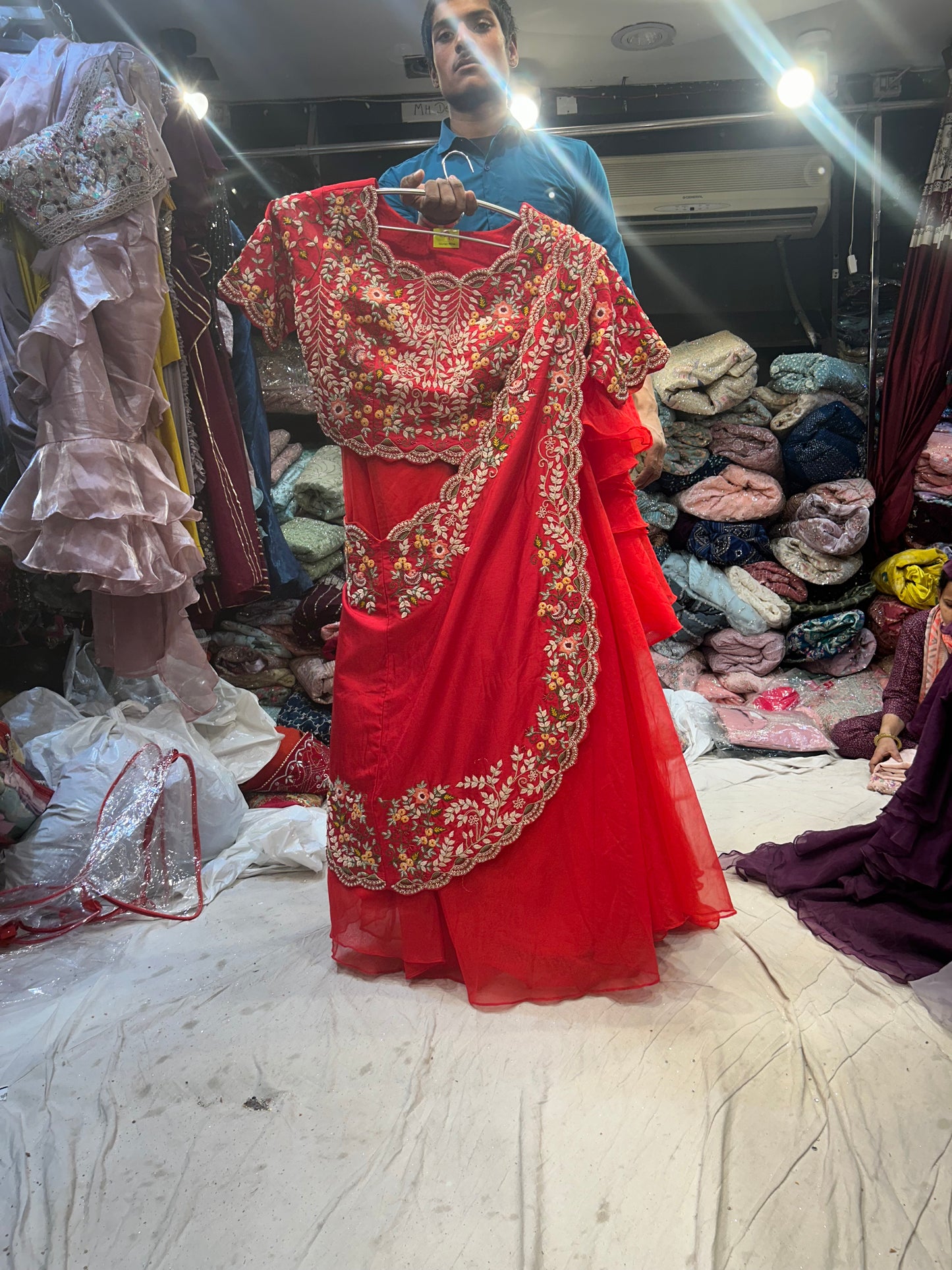 Designer Red Fency dress