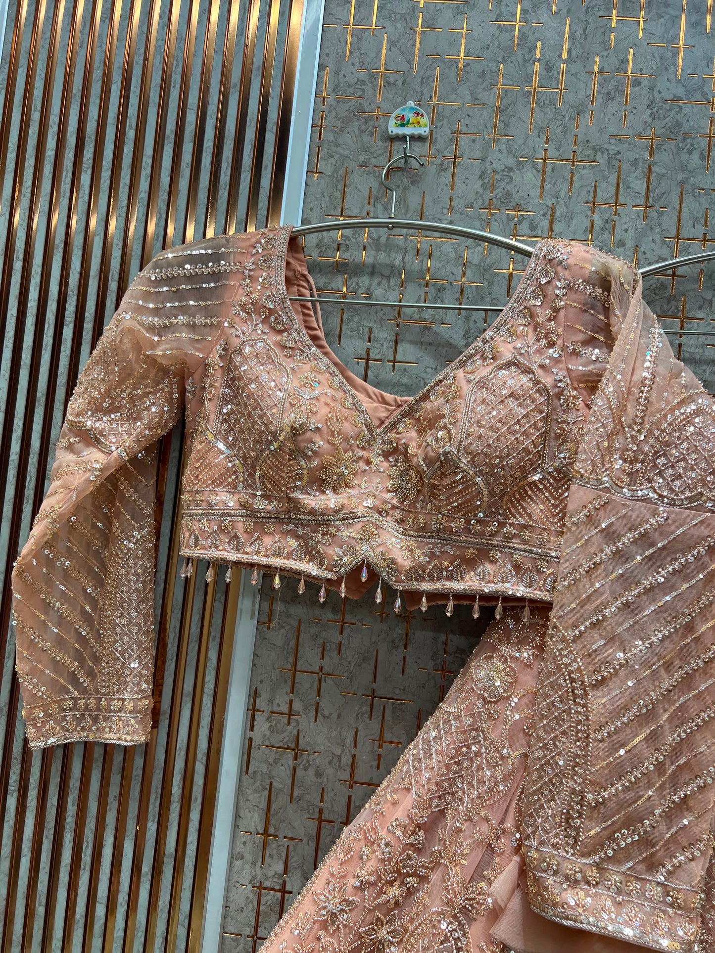 Golden Crop Top Lehenga