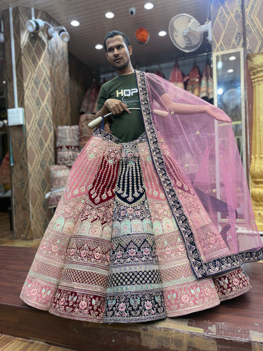 Charming multicolour ball bridal Lehenga