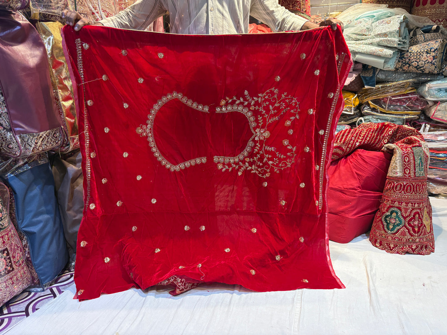 Lovely maroon bridal Lehenga