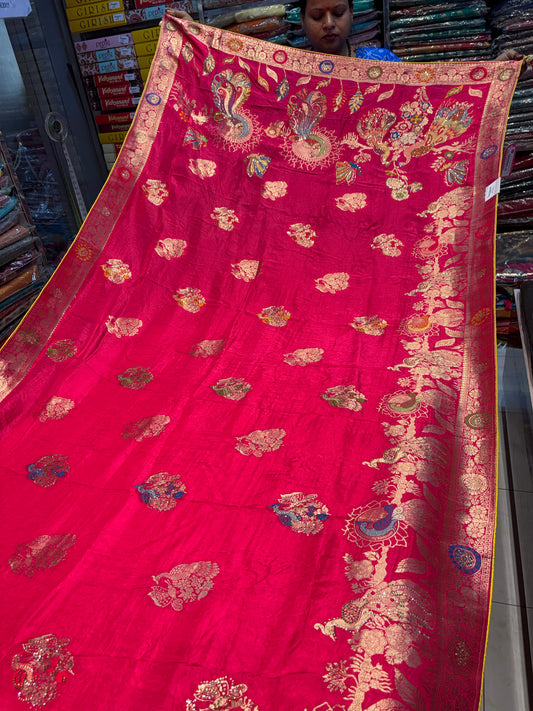 Attractive red saree