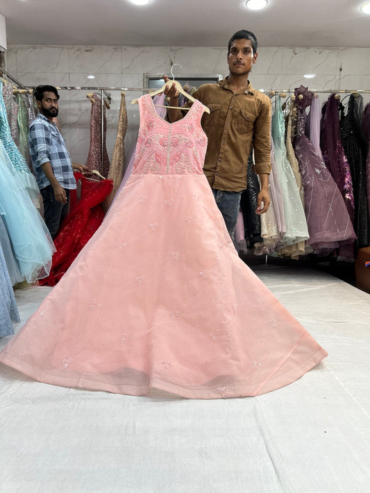 Baby pink Designer Gown