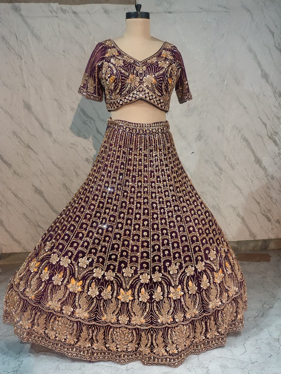 Baby Pink Crop Top Lehenga
