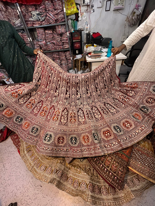 Fabulous maroon bridal lehenga