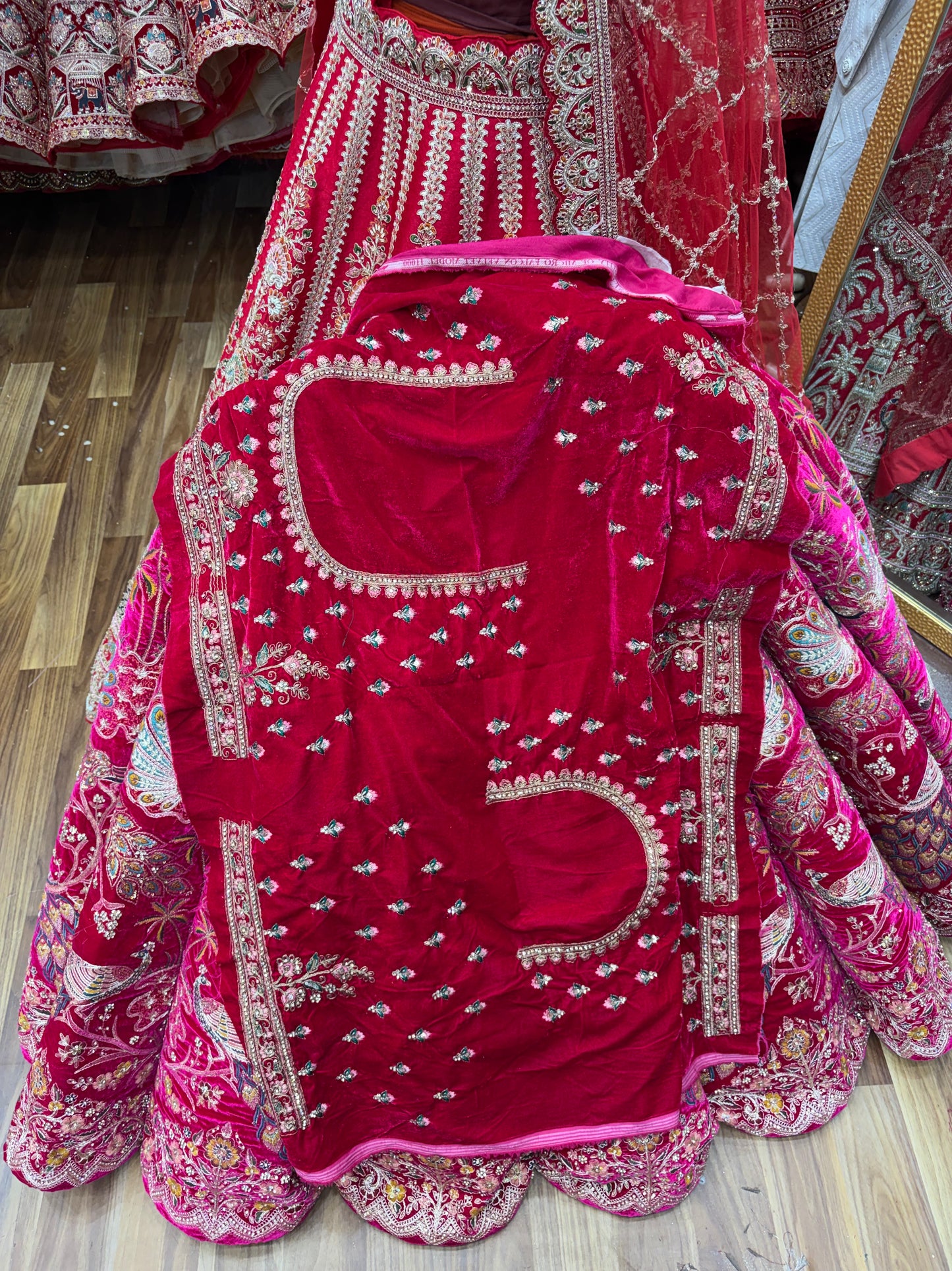 Red Ball Bridal Lehenga