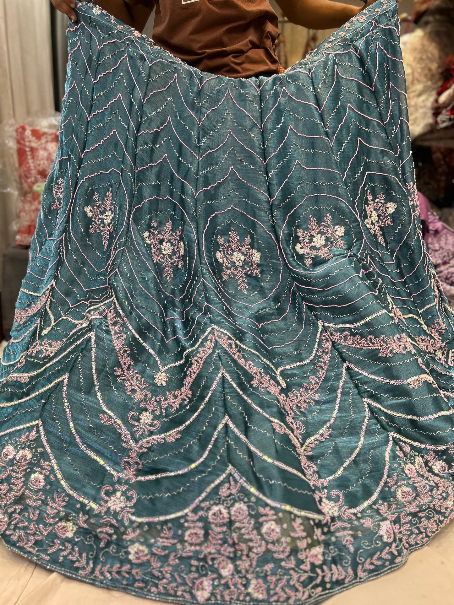 Pretty sky blue lehenga - Shopping World