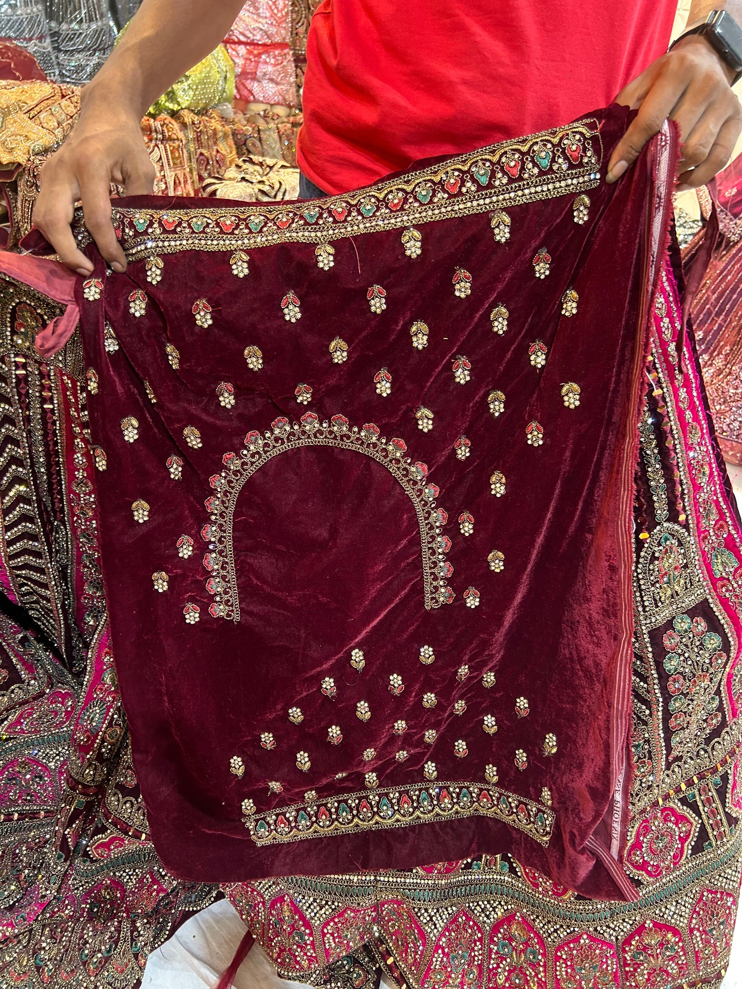 Elegant pink bridal Lehenga - Shopping World