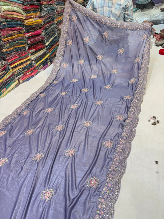 Something different purple saree
