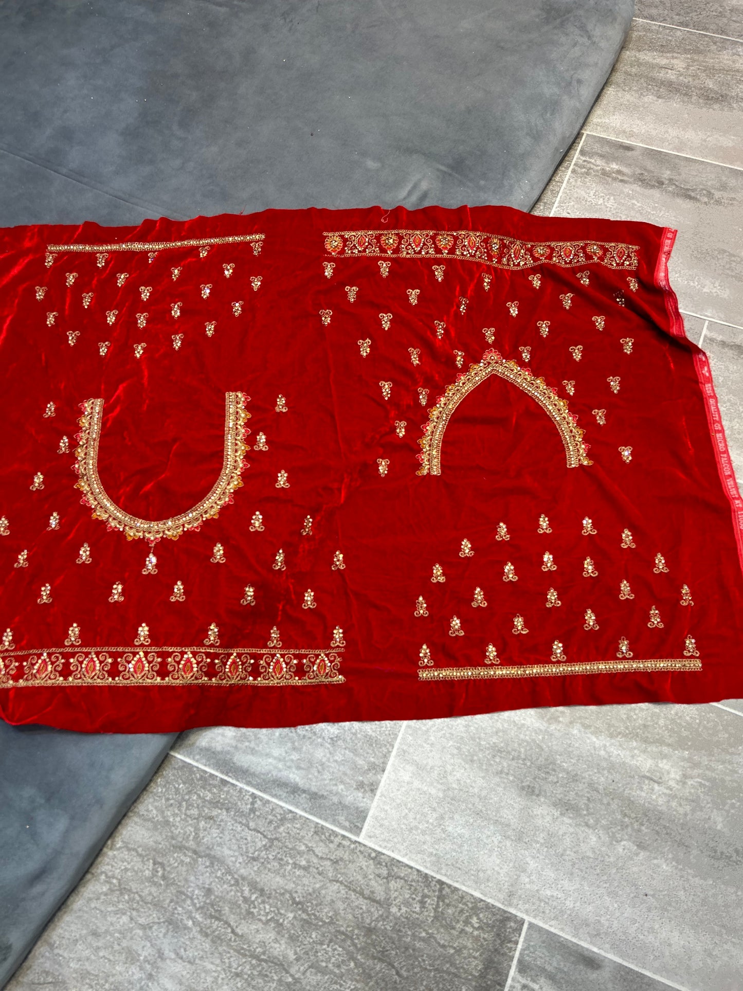 Amazing Jhumka red bridal Lehenga