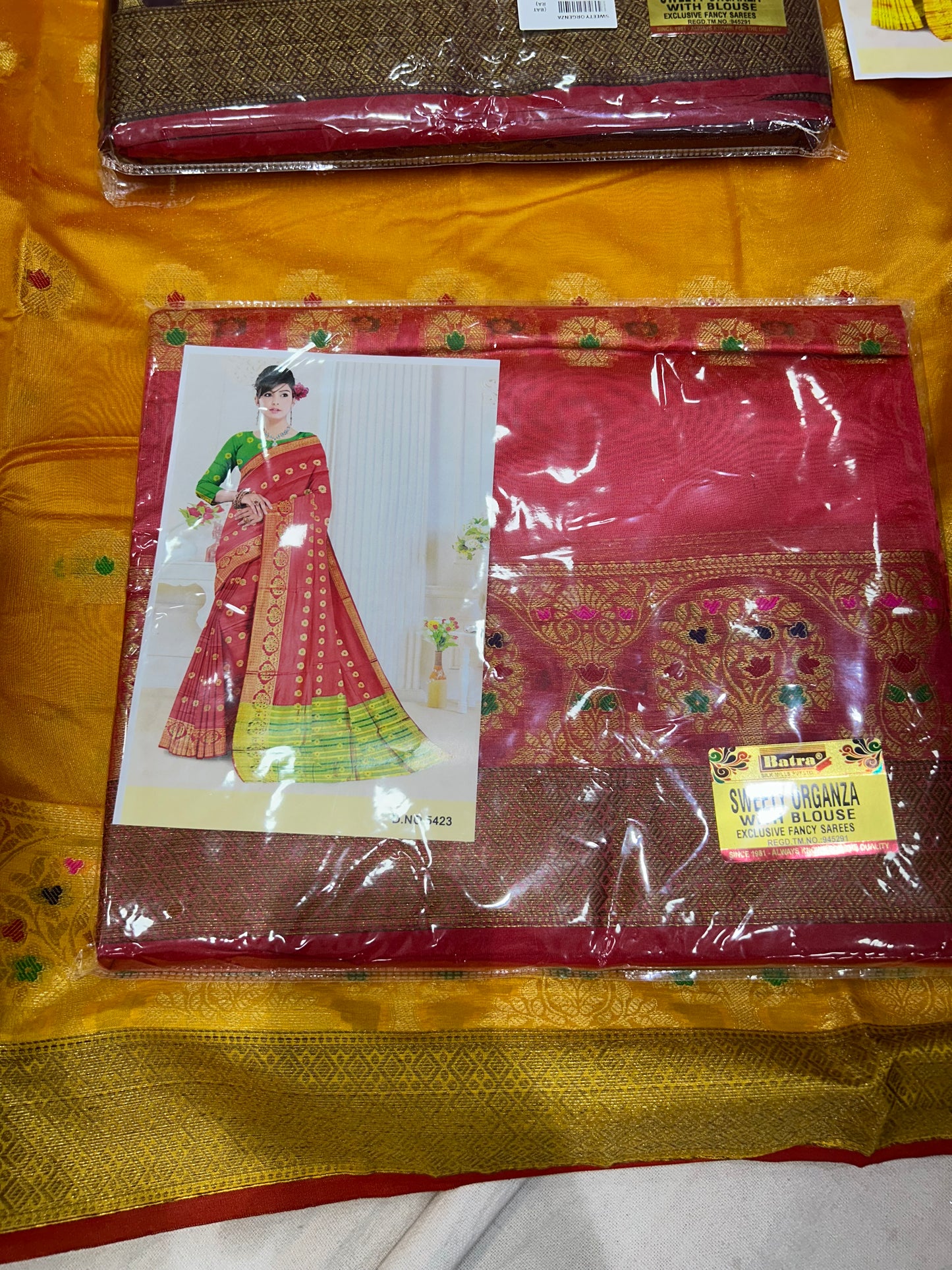 Fancy sweet organza light wine pink saree