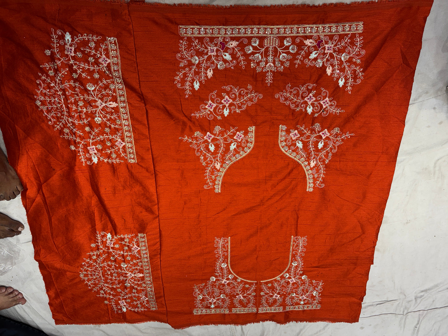 Pretty orange Crop Top Lehenga