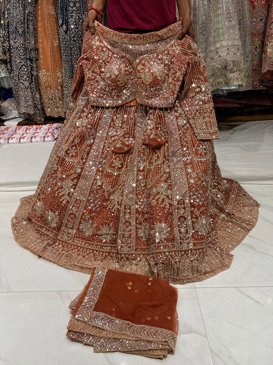 Lavender Crop Top Lehenga