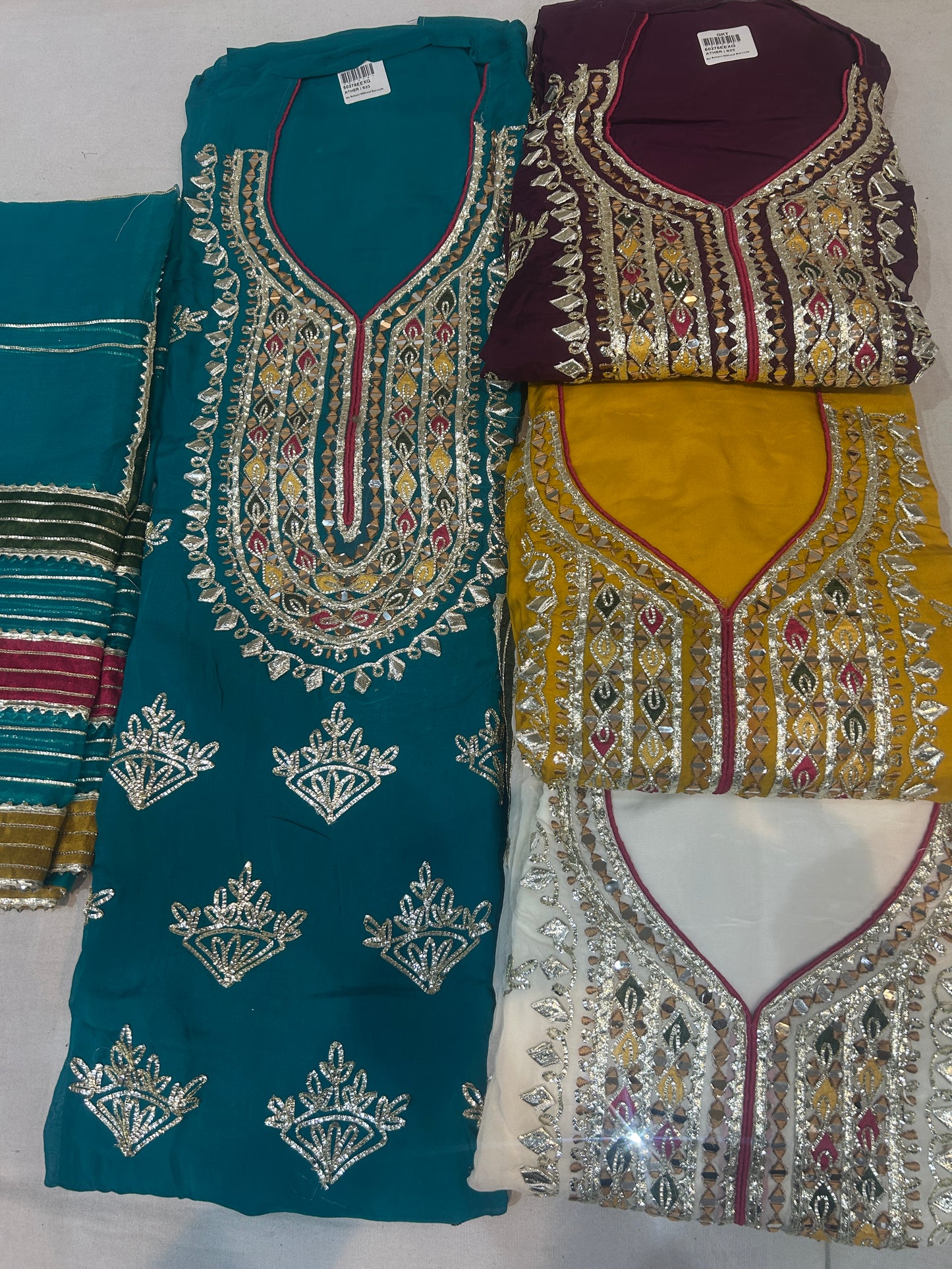 Pretty sky blue Unstitched suit ( free size )