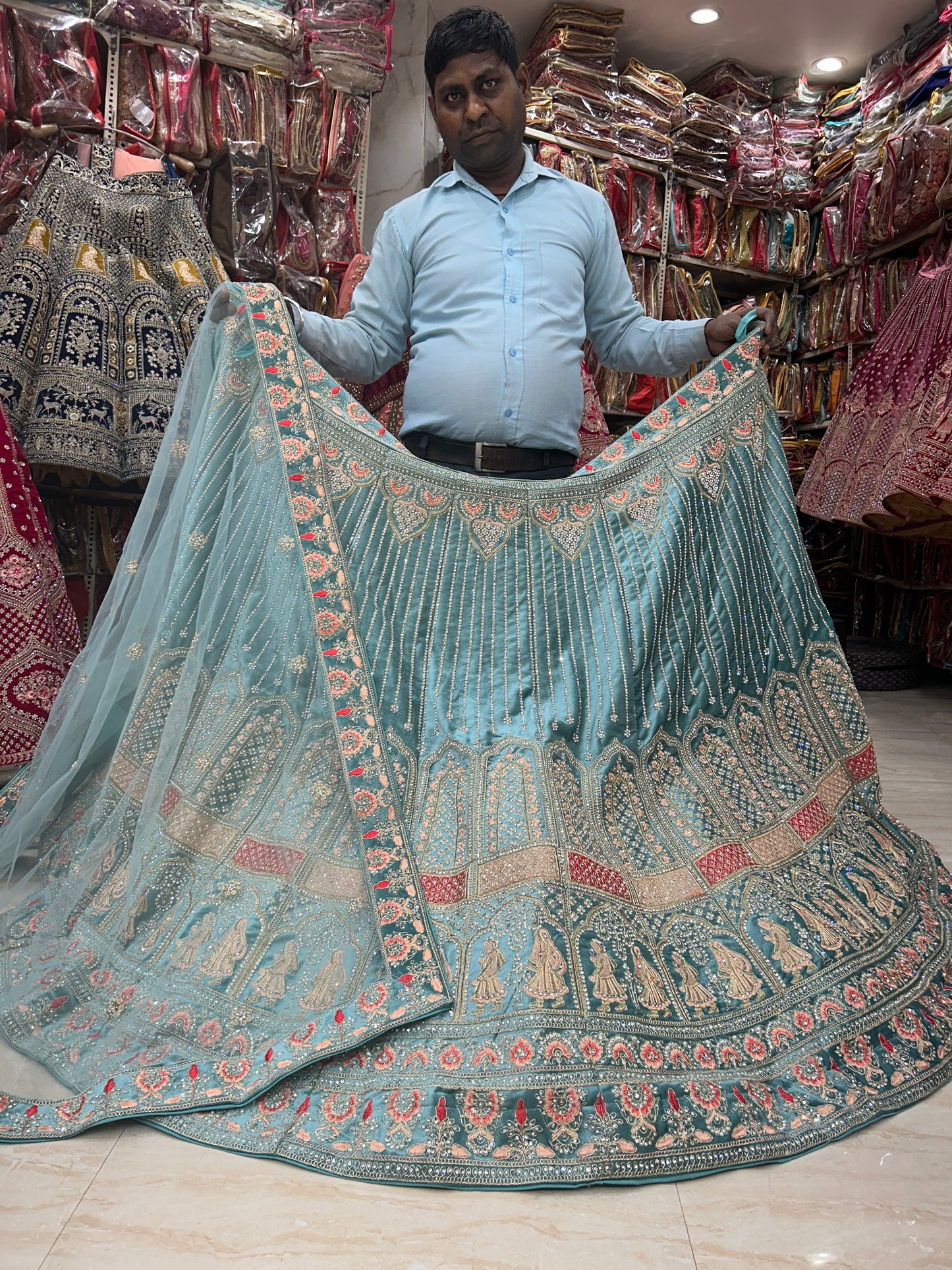 Blue Designer Lehenga