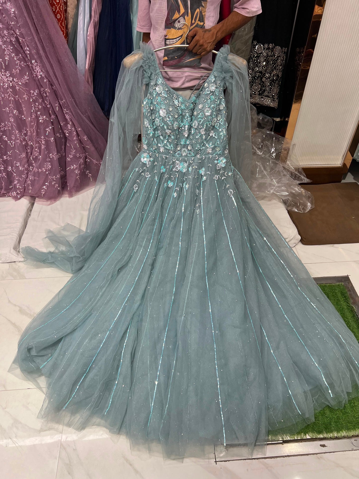 Baby Pink Designer Gown