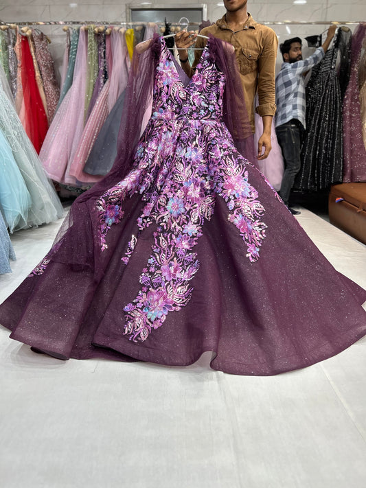 Beautiful Purple Violet Gown