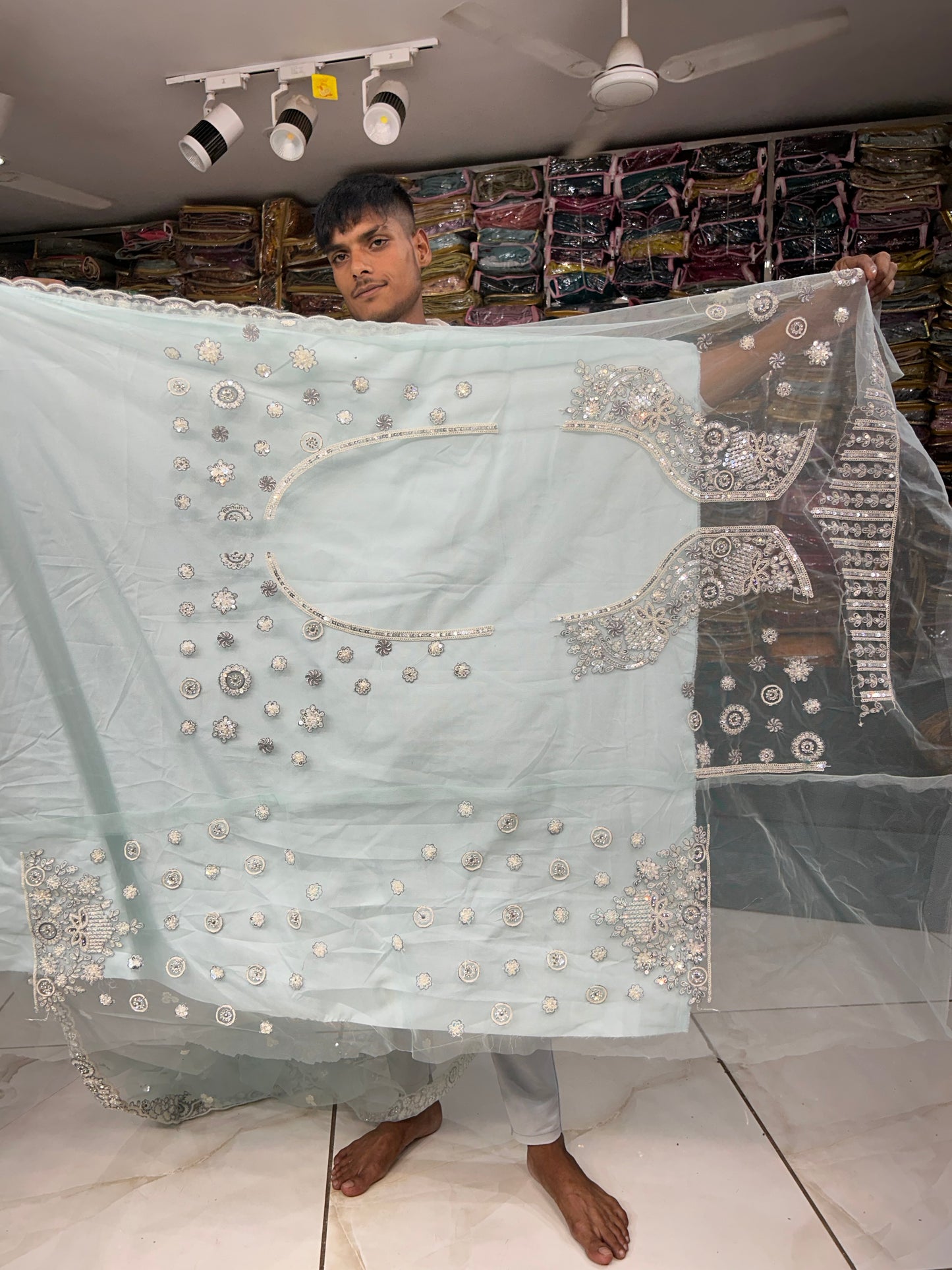 Blogbuster sky-blue Lehenga Delhi