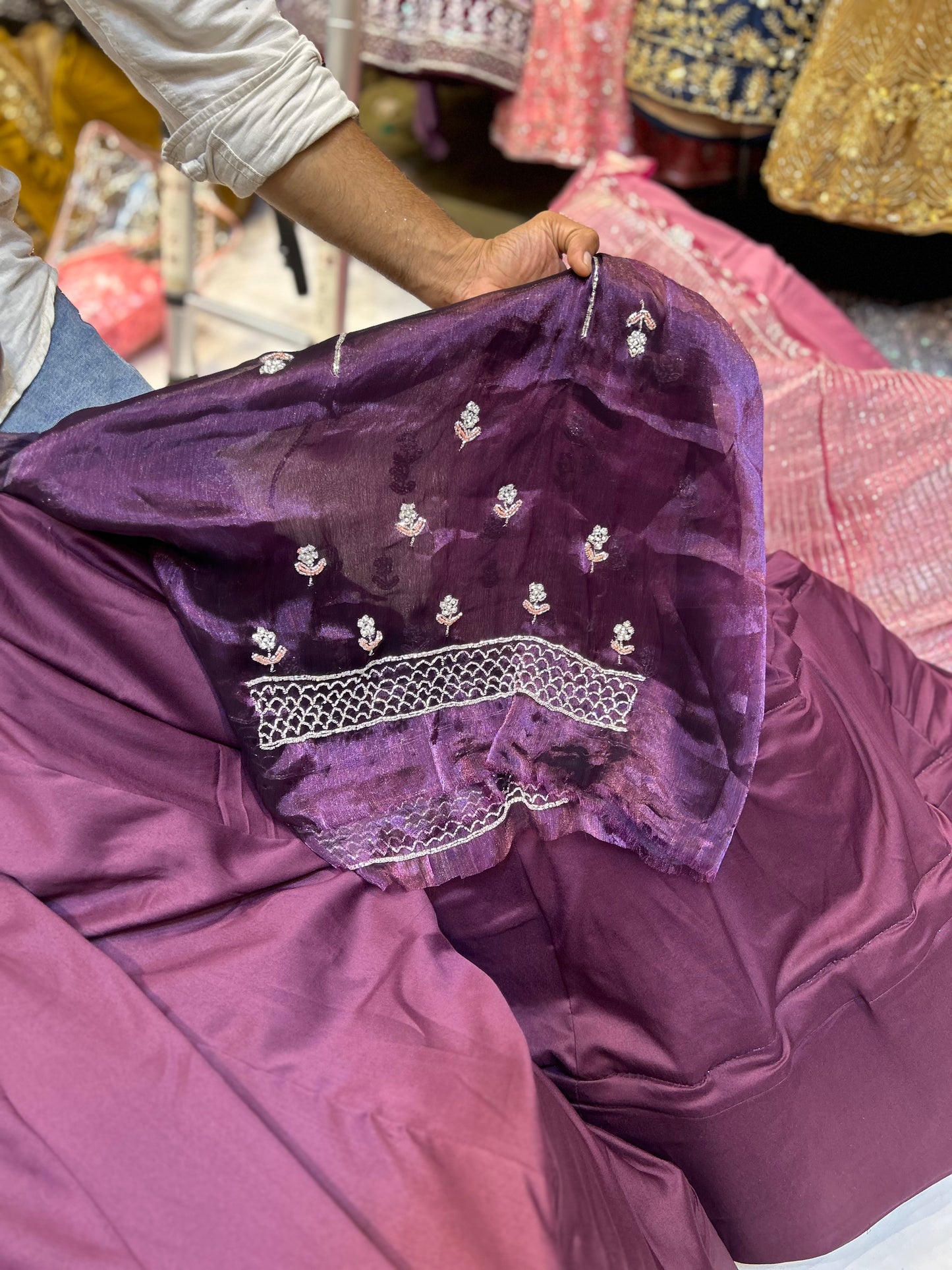Fabulous violet purple lehenga