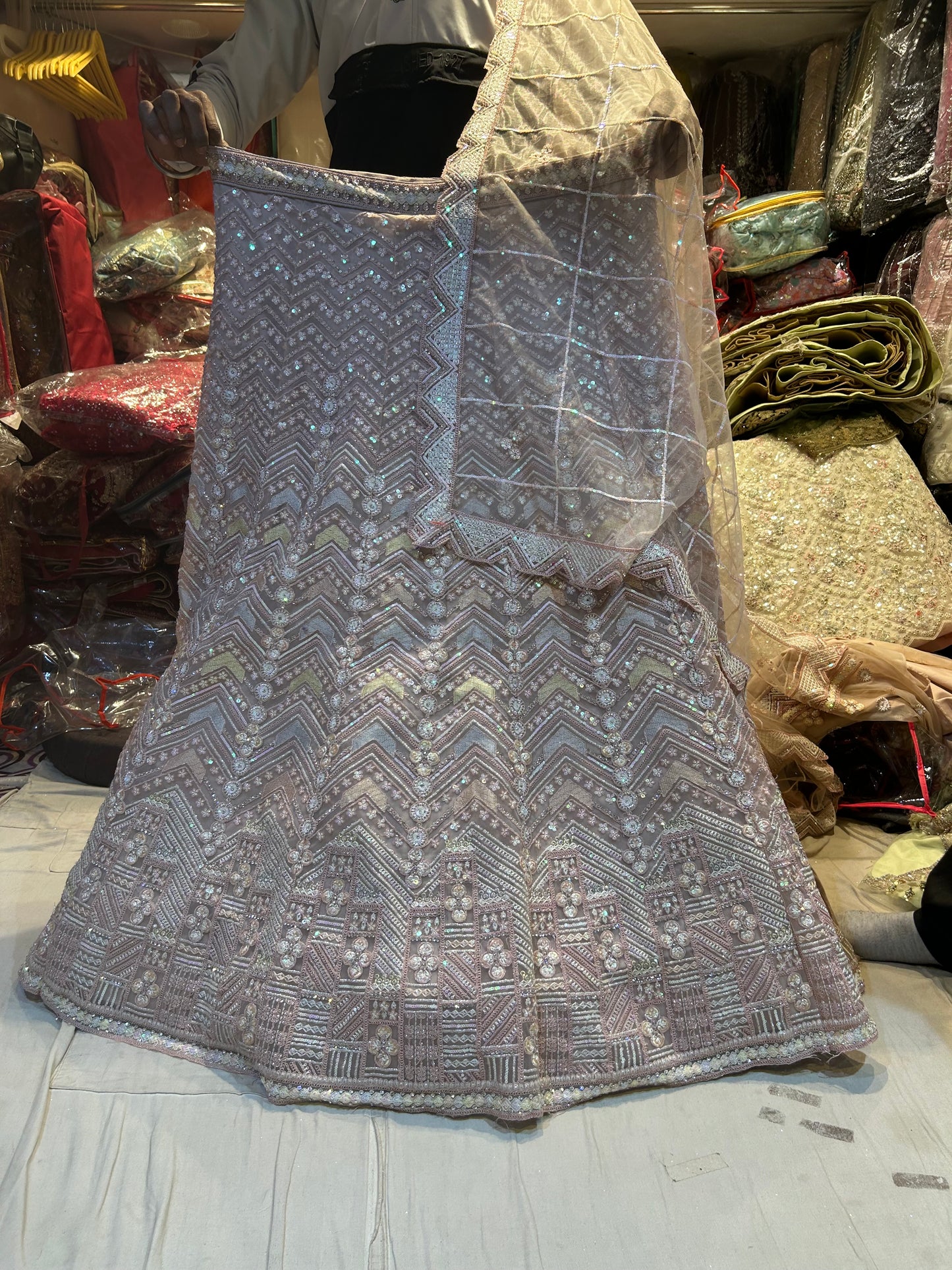 رهيبة الطفل الوردي lehenga