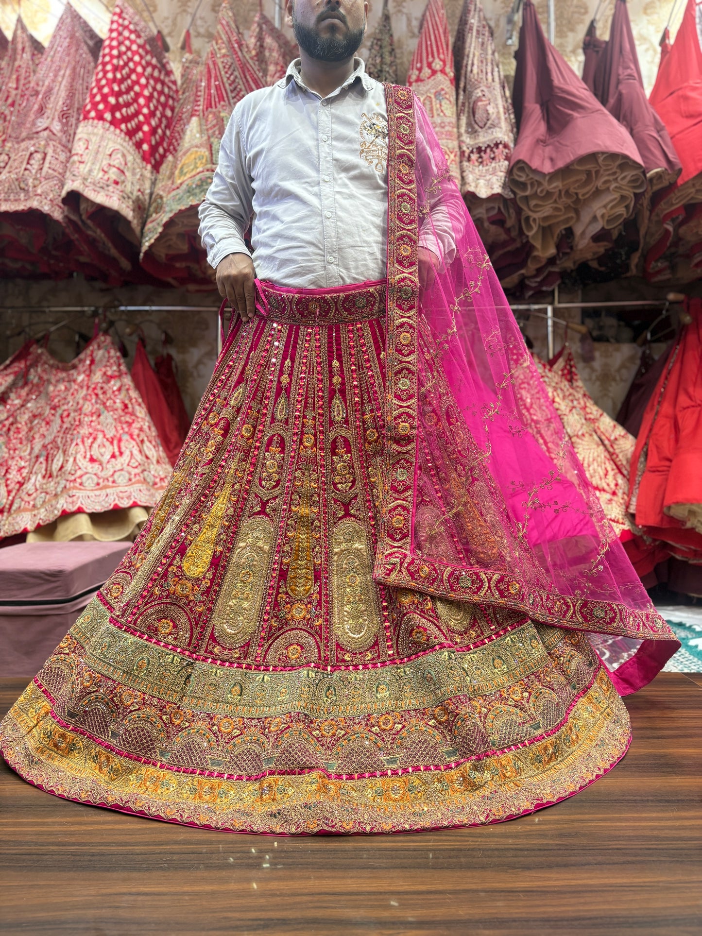 Awesome rani pink bridal Lehenga