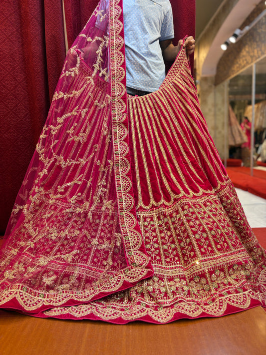 Attractive red bridal Lehenga