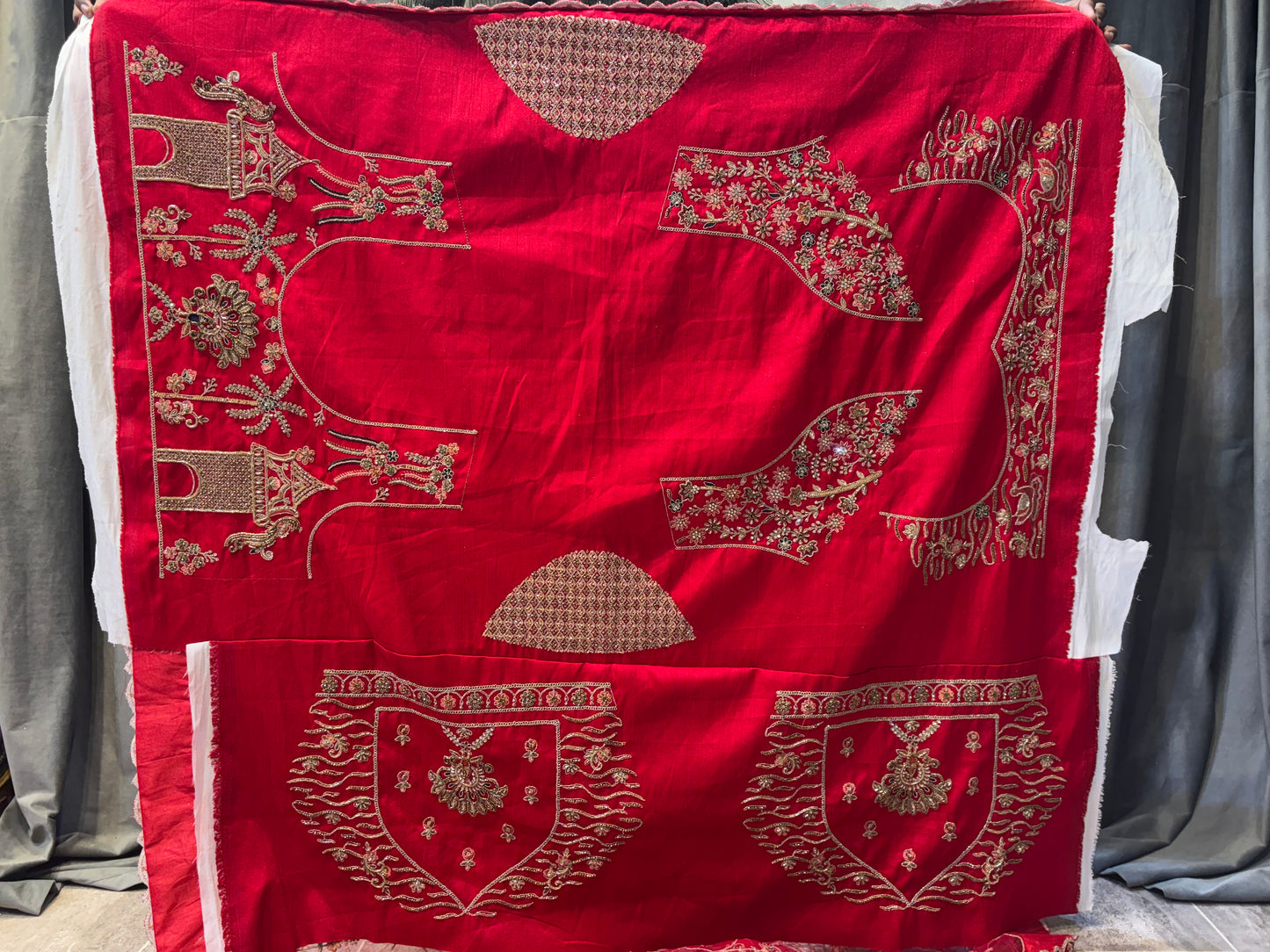 Majestic Red Heavy Bridal Lehenga