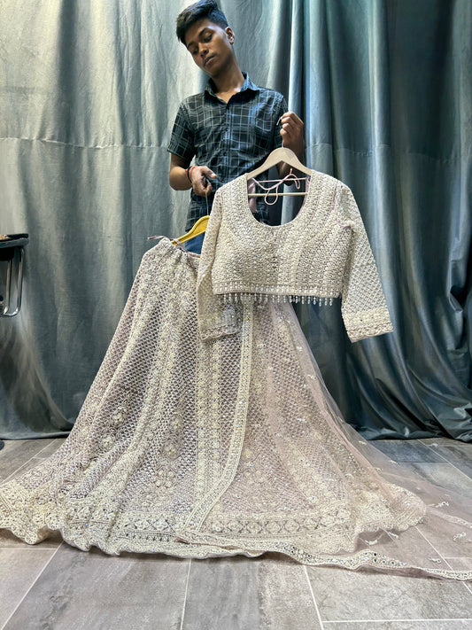 Awesome multicolour crop top lehenga