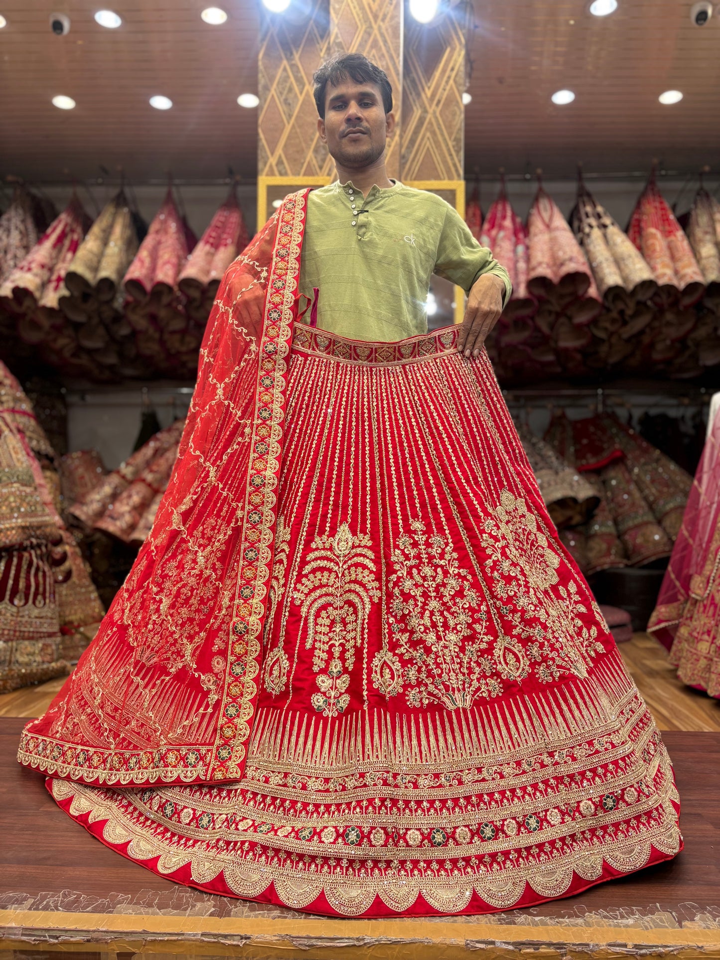 Pretty Rani pink Bridal Lehenga
