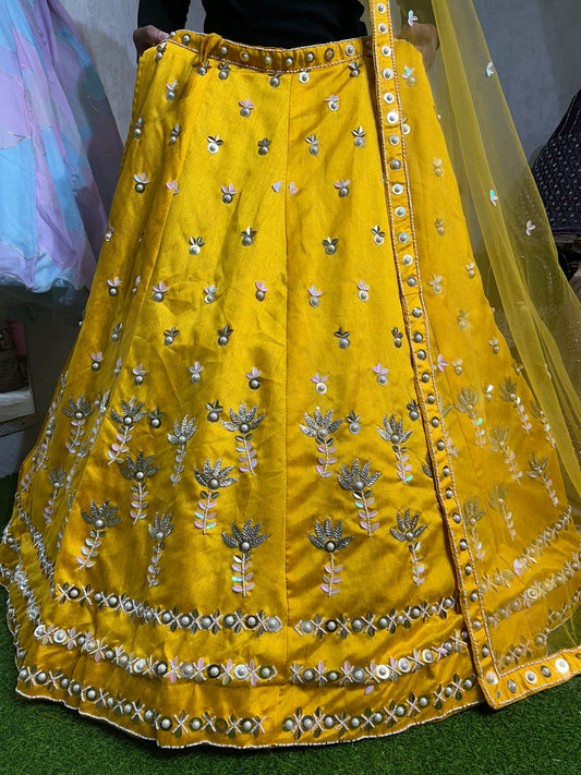 Haldi Mehendi Yellow PDP Lehenga