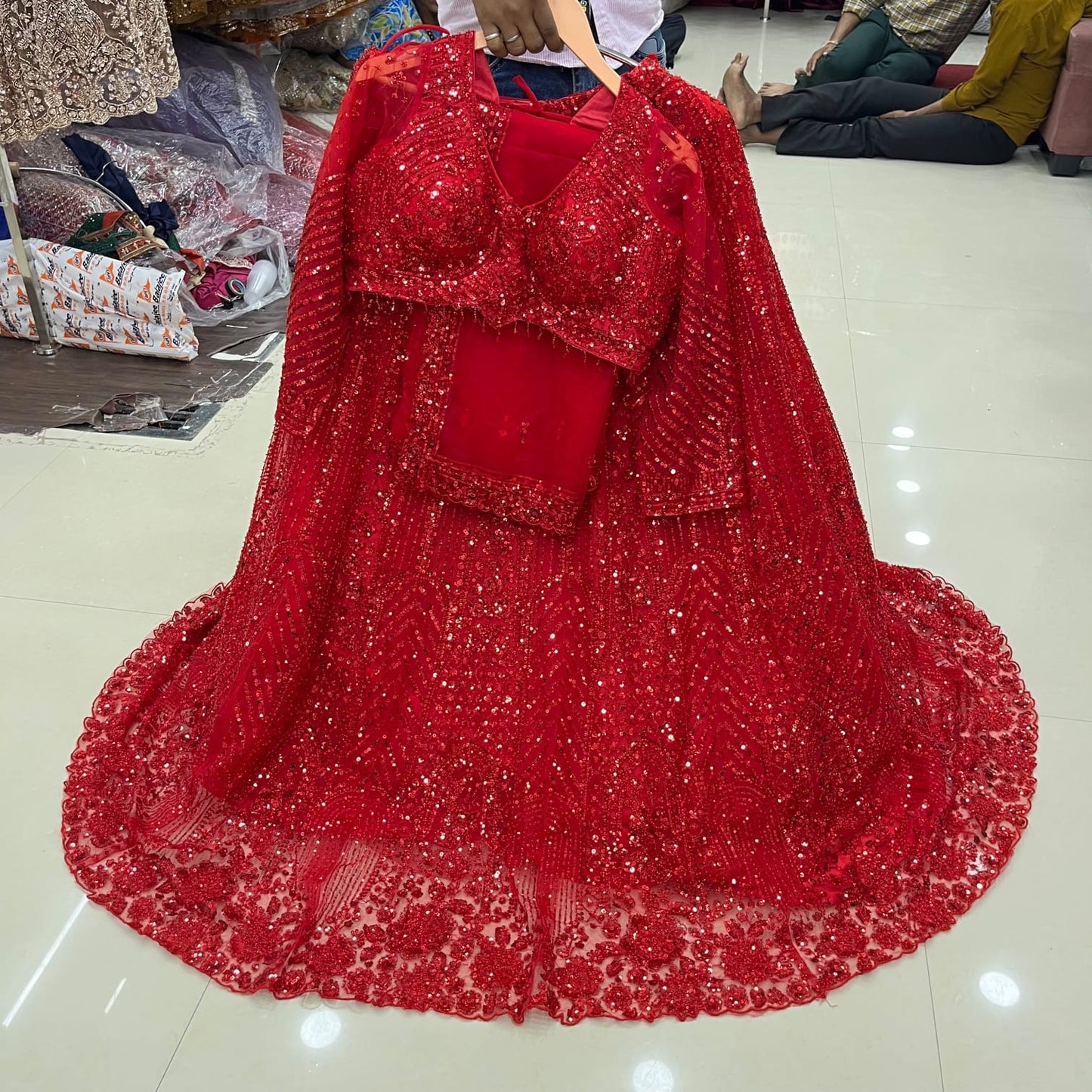 Golden on Golden Monotone Crop Top Lehenga