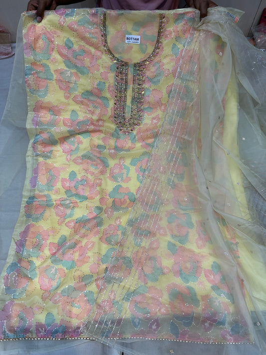 Royal yellow Unstitched Suit