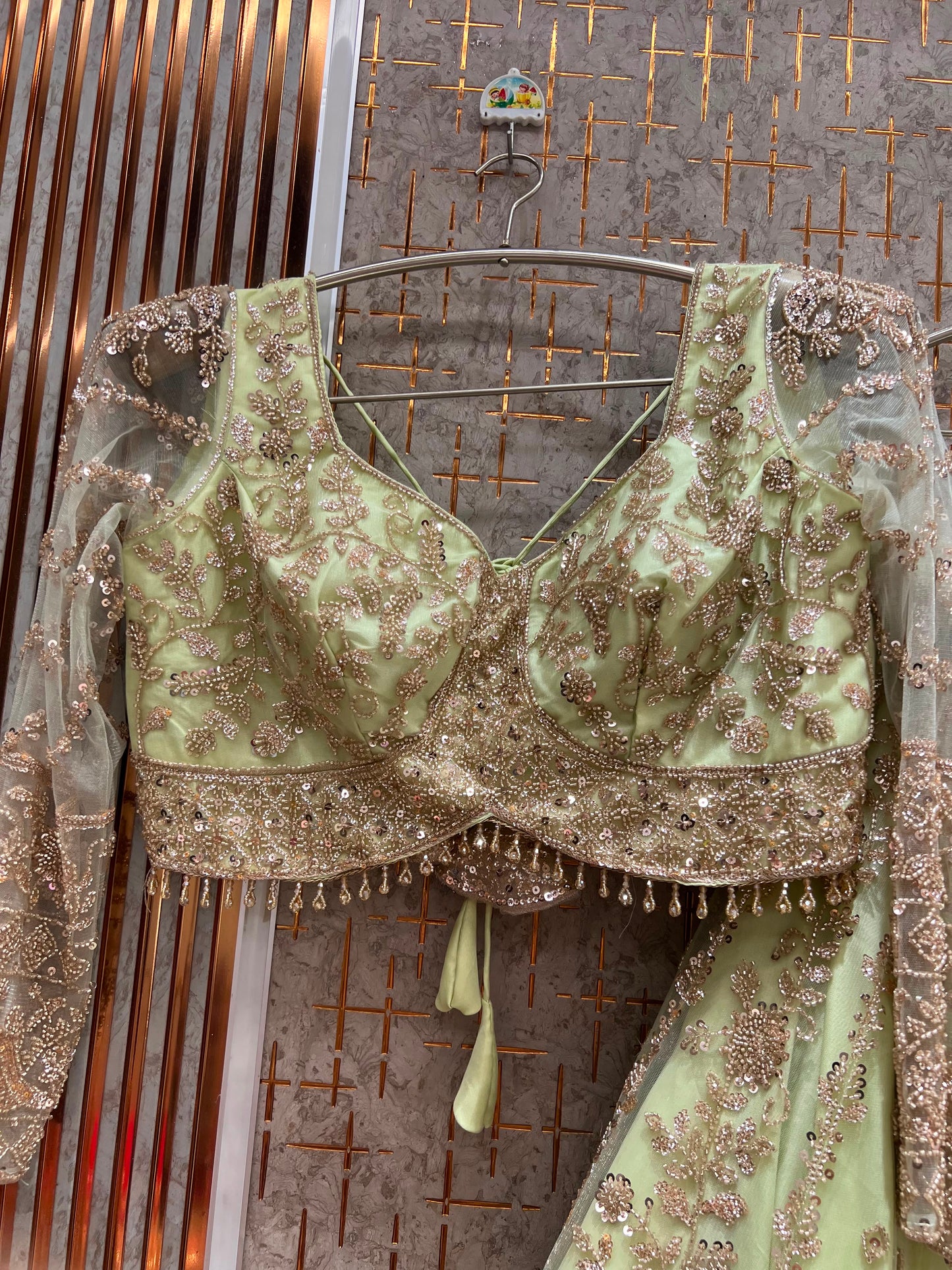 Pink Crop Top Lehenga