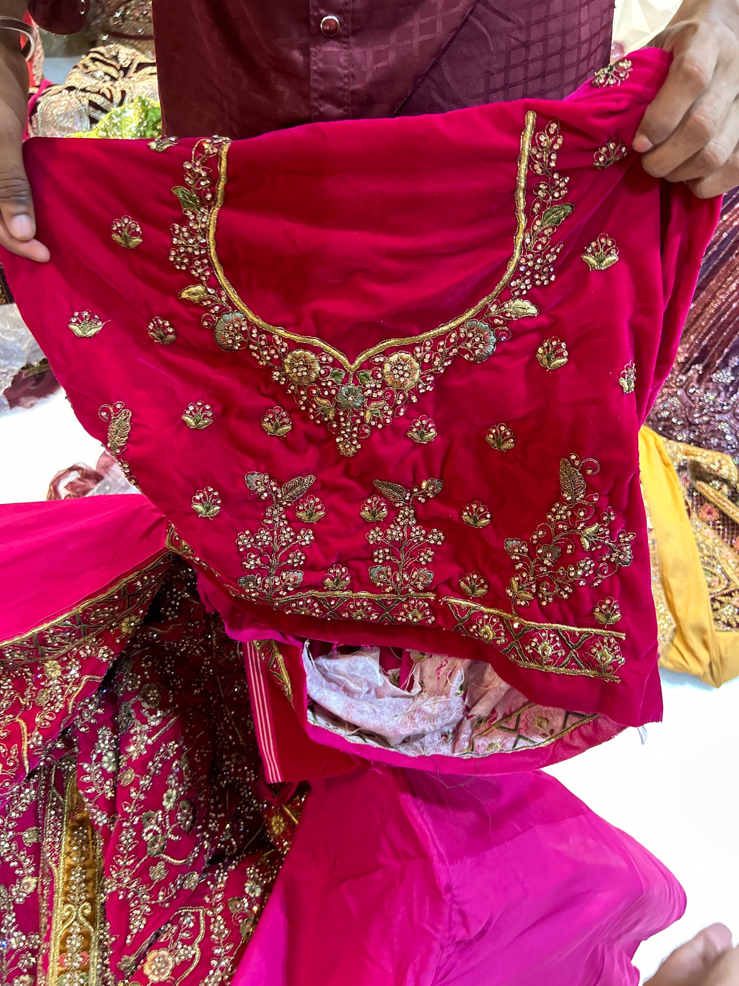 ليهينجا الزفاف الثقيل الوردي