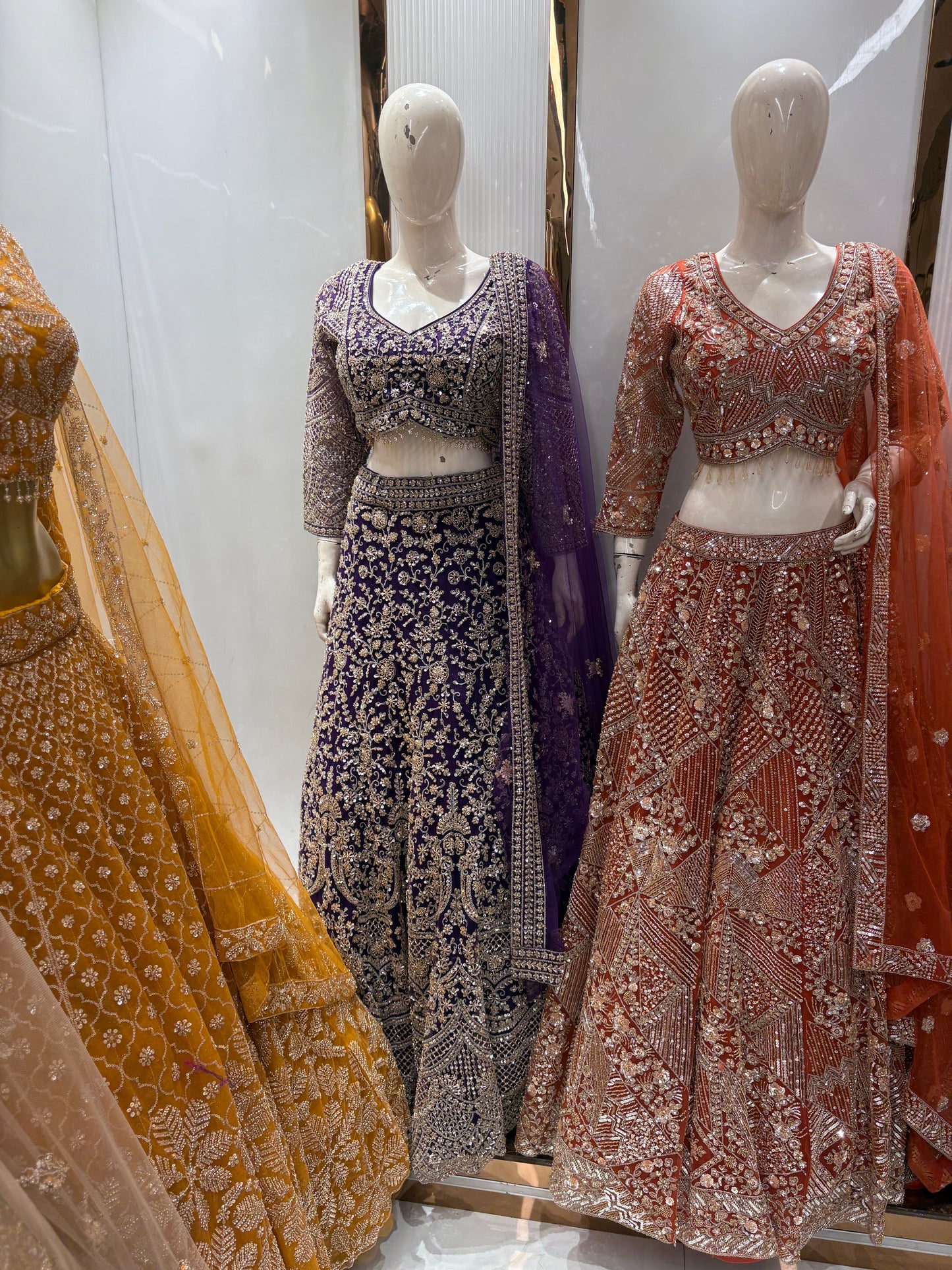 Astonishing Hot pink Crop top Lehenga