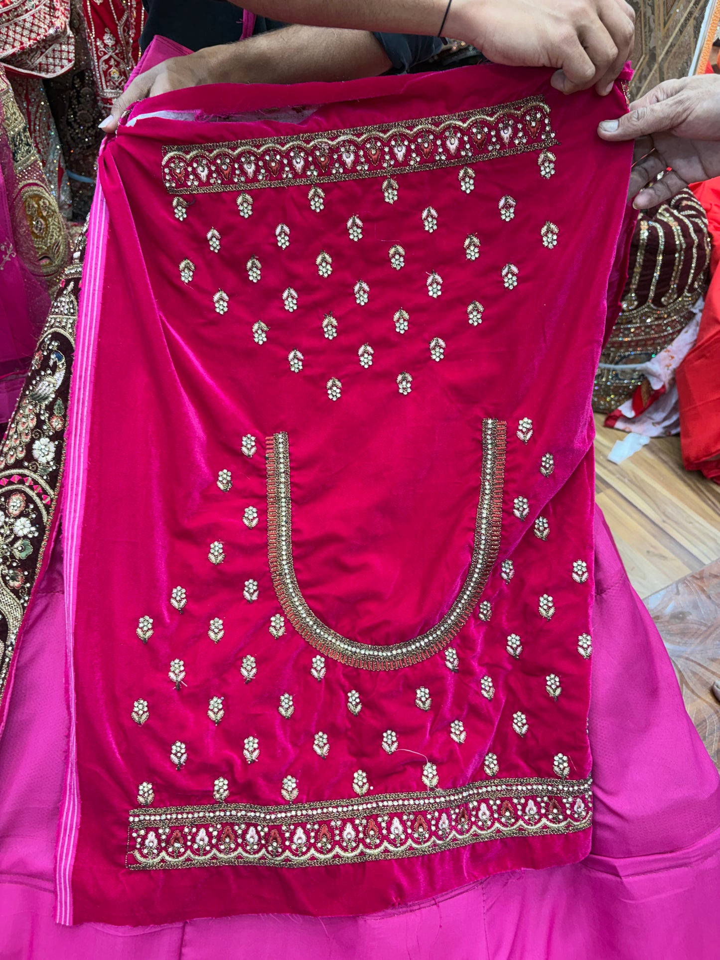 Rani pink Ball Bridal Lehenga - Shopping World